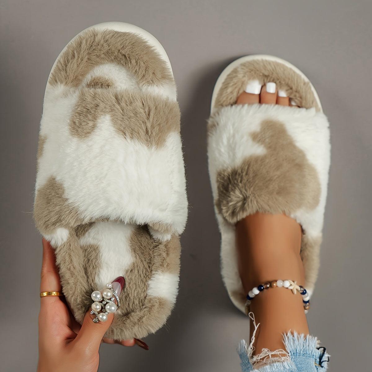 Aurora | Fluffy open-toe slippers - FACCE. Amsterdam